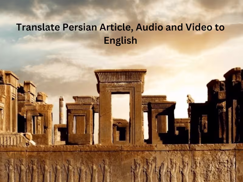 Cover image for Translation Persian/Farsi to English