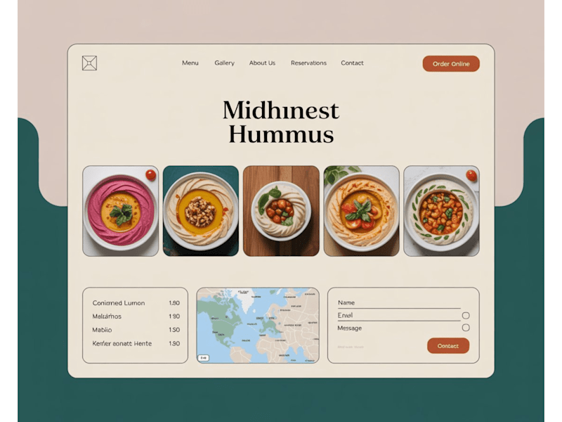 Cover image for Modern Restaurant Website – Mummus Hummus