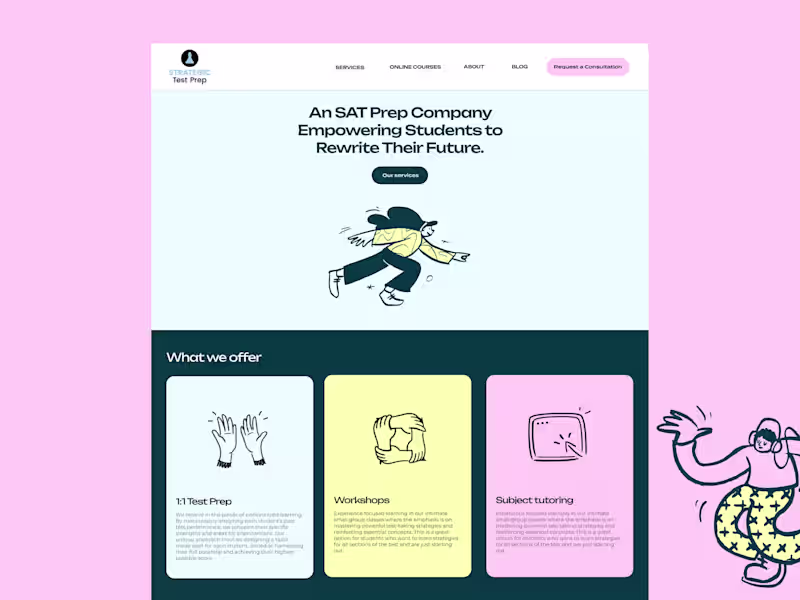 Cover image for Strategic Test Prep – Rebranding & Website 