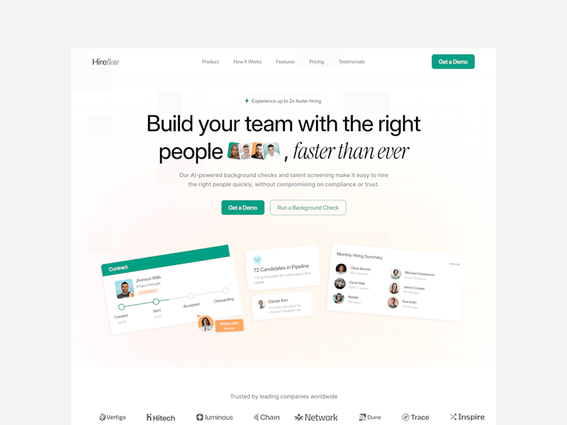 Cover image for HR Platform Landing Page Design