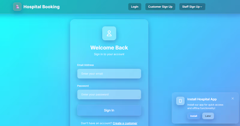 Cover image for Hospital Appointment App