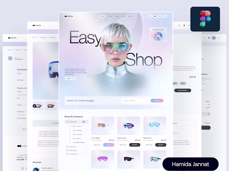 Cover image for Figma Website design, Multiple page design