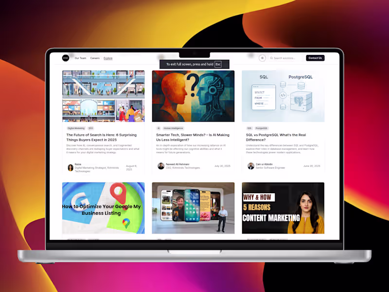 Cover image for Kohminds Technologies