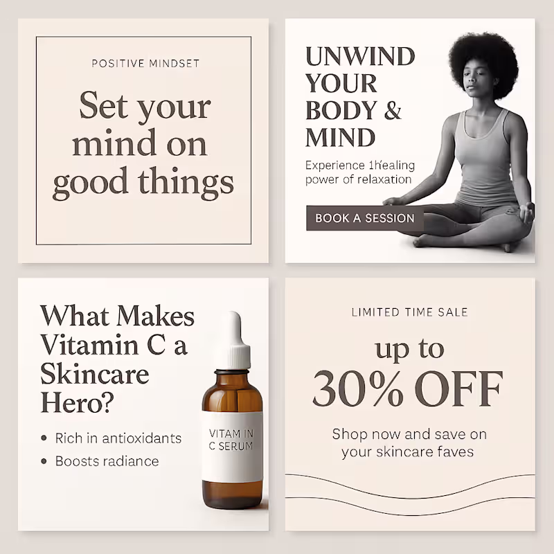 Cover image for Social Media Content for Wellness & Skincare Brands