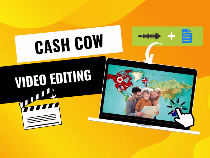 Cover image for Expert video editing for [Faceless / Cash Cow] content.