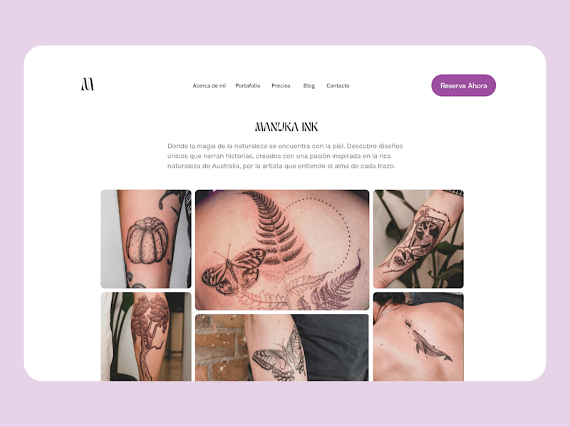 Cover image for Manuka Ink Website