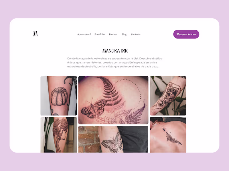 Cover image for Manuka Ink Website