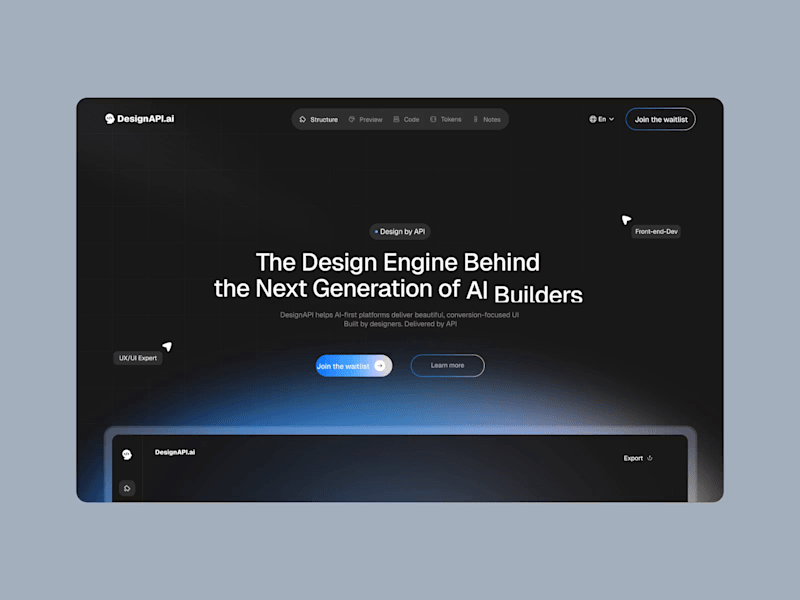Cover image for AI-Powered Website Design for DesignAPI