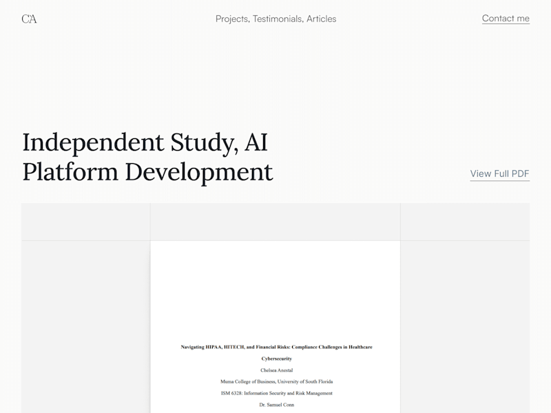 Cover image for Academic Portfolio Website & Brand Design