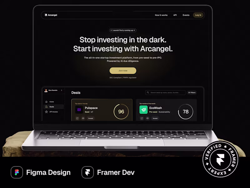 Cover image for Framer Design + Development: Landing Page