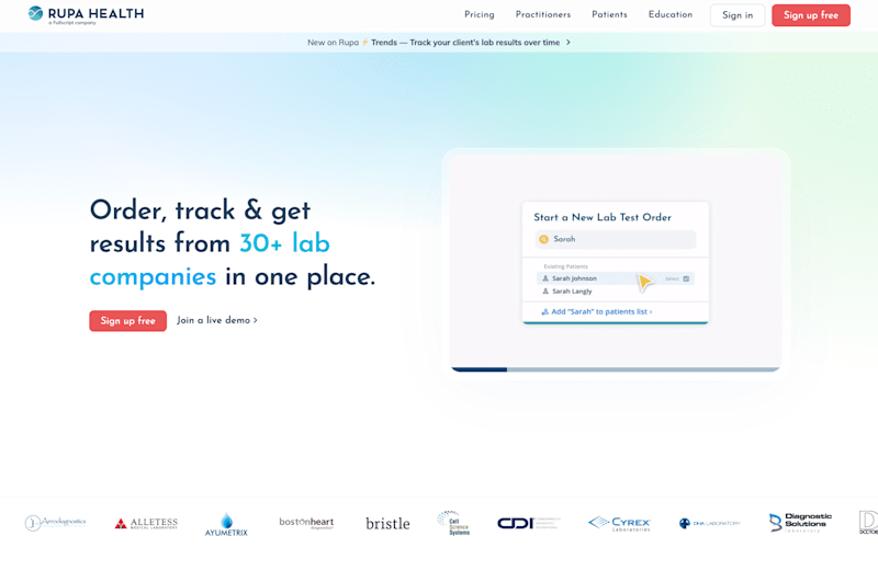 Cover image for Rupa Health Website Design and Optimization