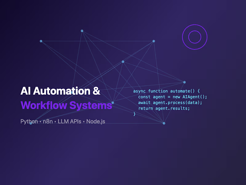 Cover image for AI Automation & Workflow Systems