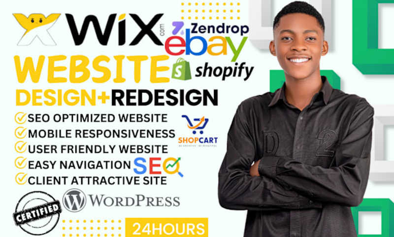 Cover image for I will do wix website design, wix website redesign wix website …