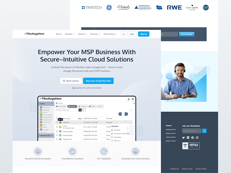 Cover image for Cloud Storage Website Redesign ⎯ FilesAnywhere 🎯