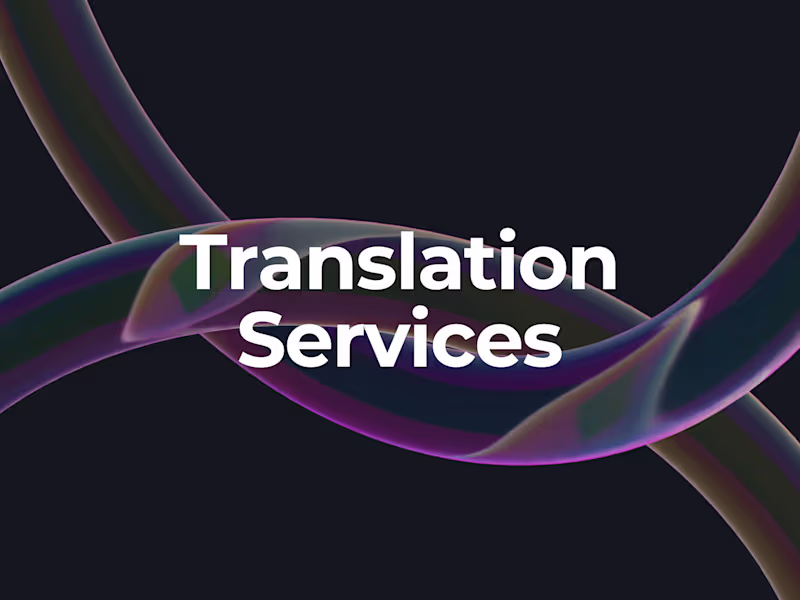 Cover image for Bilingual Translation Services