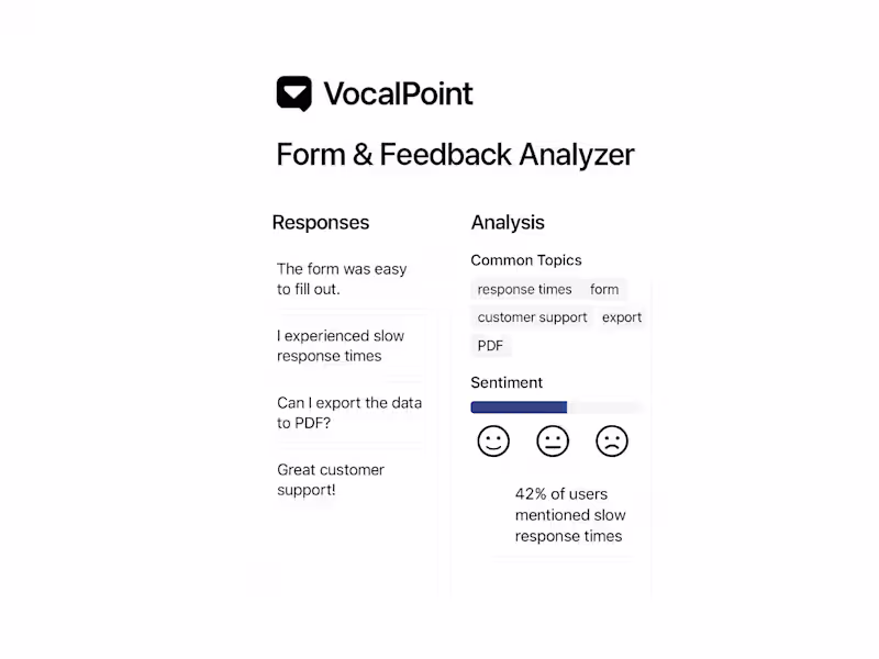 Cover image for VocalPoint – Feedback Analysis & Insight Dashboard