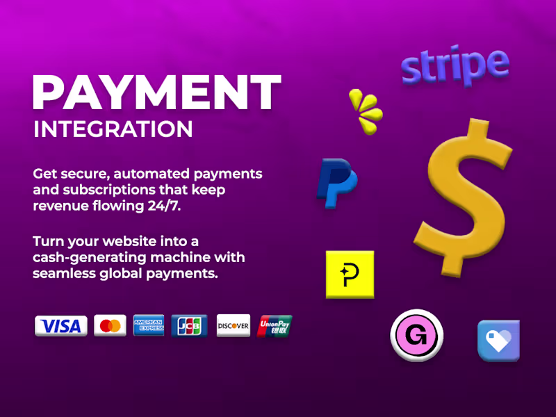 Cover image for I will setup payments, subscriptions, and billing for your SaaS