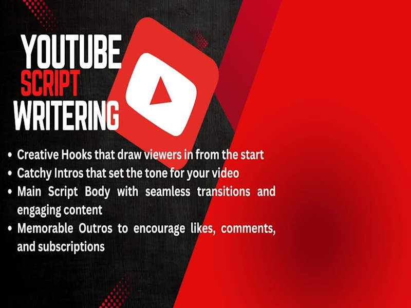 Cover image for You will get Receive an engaging YouTube script.