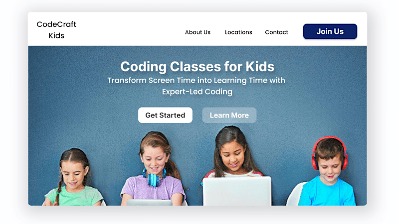 Cover image for Conversion-focused Fgma Hero for Kids Coding Landing Page