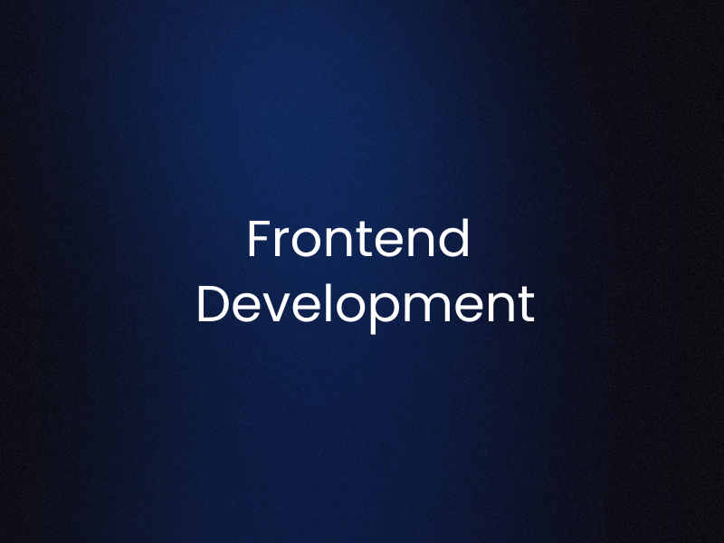 Cover image for Frontend Development
