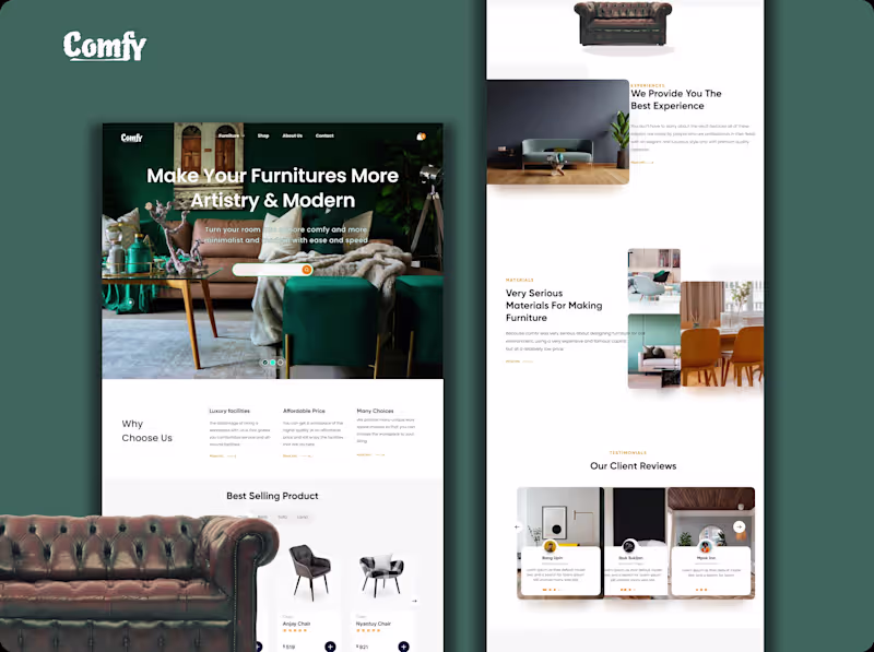 Cover image for COMFY furniture website 