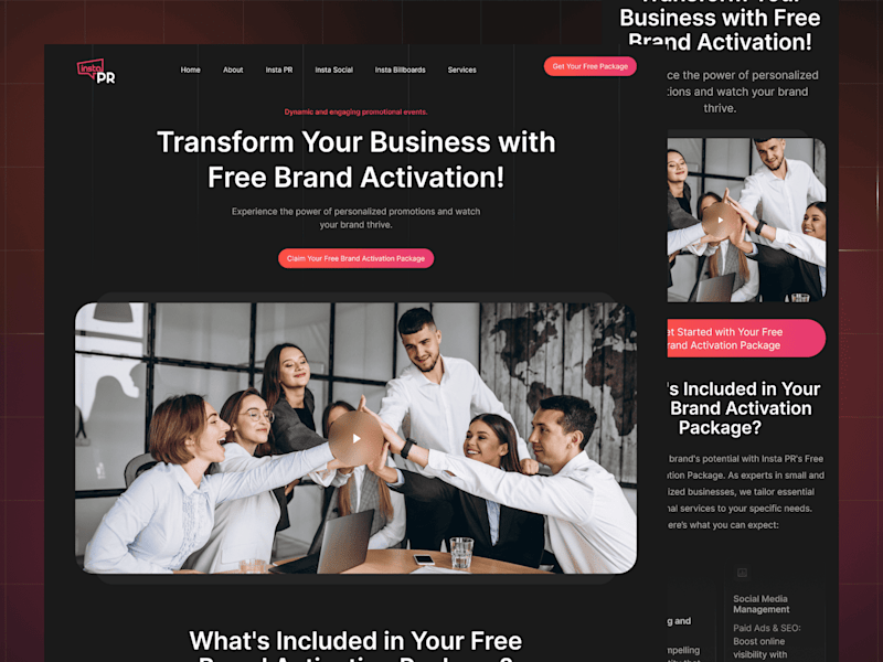 Cover image for Insta PR - Landing Page