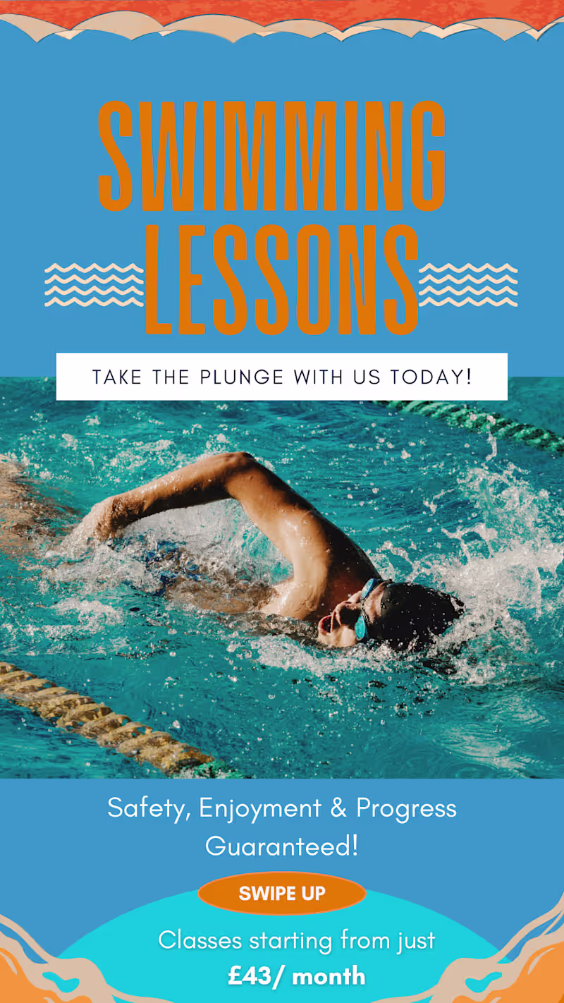 Cover image for Creative for a swimming school! This was done for their prom...