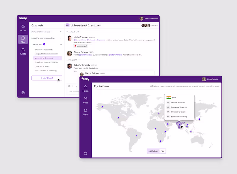 Cover image for Feezy.io Landing Page Design for Education Agents