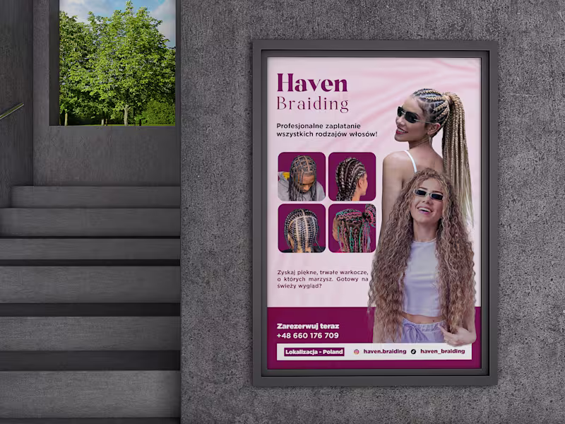 Cover image for Haven Braiding - Social Media Poster