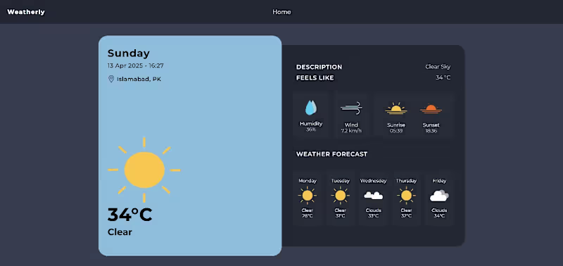 Cover image for Weather Web Application