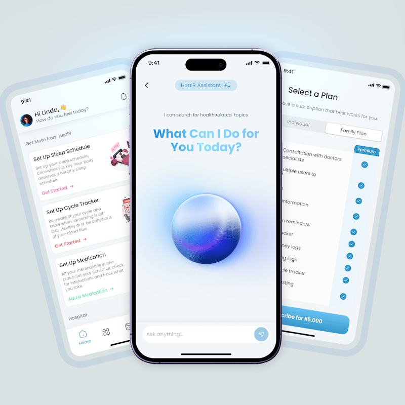 Cover image for HealR - Telemedicine App Design for MyZODA