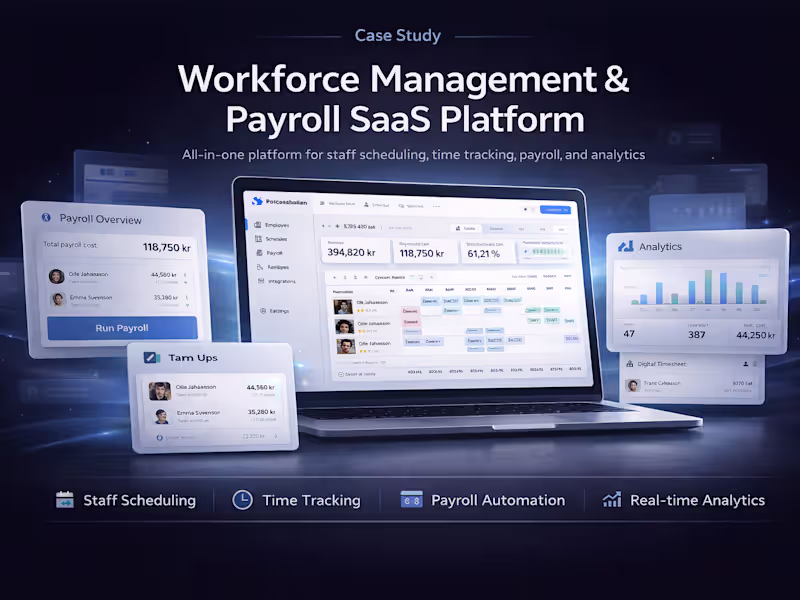 Cover image for Workforce Management SaaS + Payroll Automation Platform