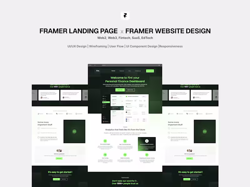 Cover image for Framer Landing Page - Design and Development