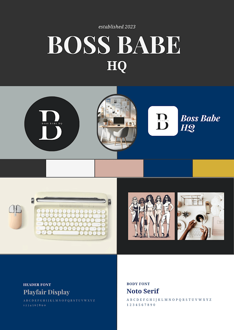Cover image for Modern Entrepreneurial Elegance: Boss Babe HQ Website. :: Behan…