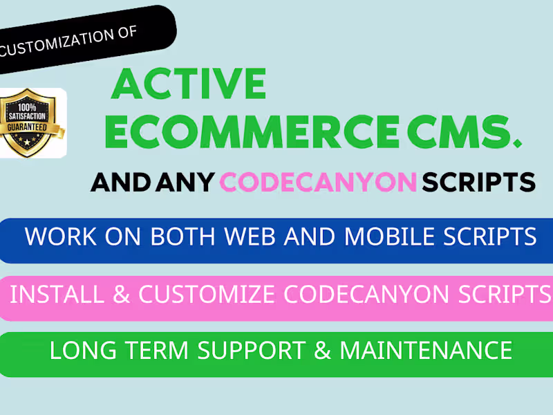 Cover image for I will setup 6ammart, active ecommerce, multivendor, 6valley, 