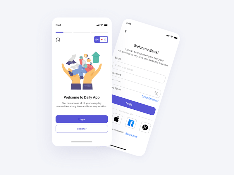 Cover image for Login Screen Mobile App (Finance App)
