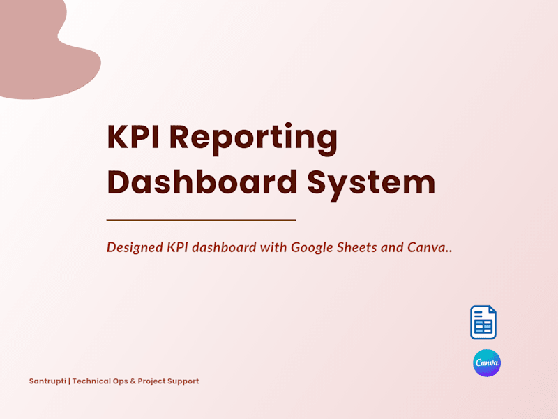 Cover image for KPI Reporting Dashboard System