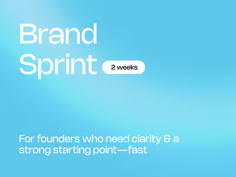 Cover image for Branding in 2 weeks for fast moving founders
