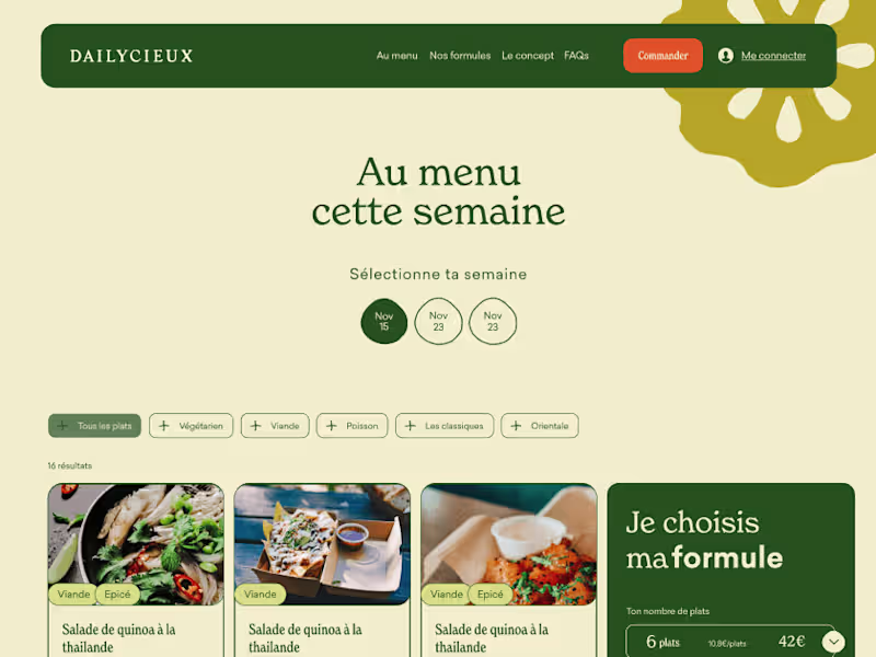 Cover image for E-commerce food delivery - Dailycieux