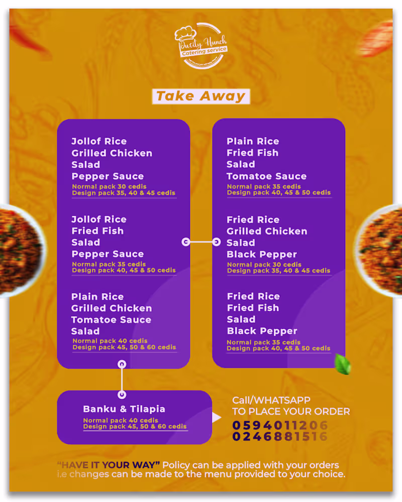 Cover image for I designed two flyers and a logo for a client for her cateri...