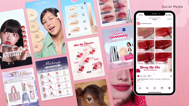 Cover image for Social Media and E-commerce Design for Judydoll Cosmetics