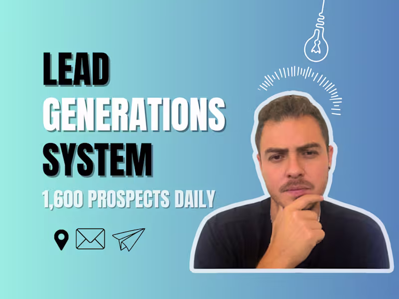 Cover image for Hands-Off Lead Engine: 1,600 Prospects / Day + Auto Emails