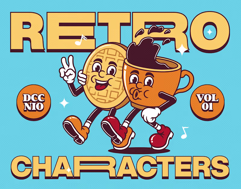 Cover image for Retro Cartoon Characters Vol. 1