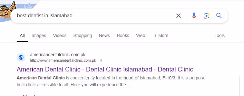 Cover image for Improved Local Search Rankings for American Dental Clinic
