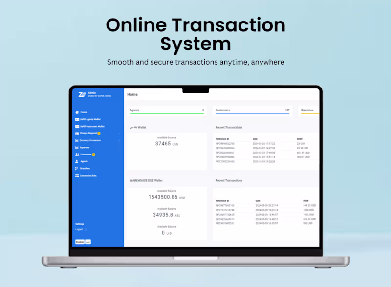 Cover image for Online Transaction System | CRM