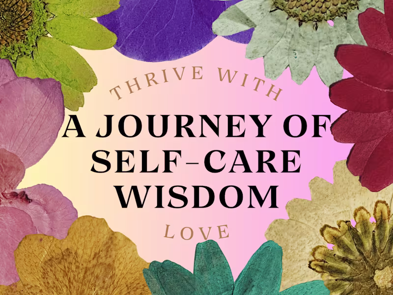 Cover image for 'Thrive with Love' - A journey of self-care wisdom.
