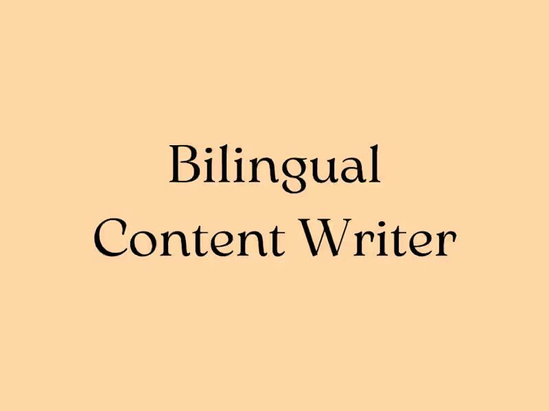 Cover image for Bilingual Content Writer