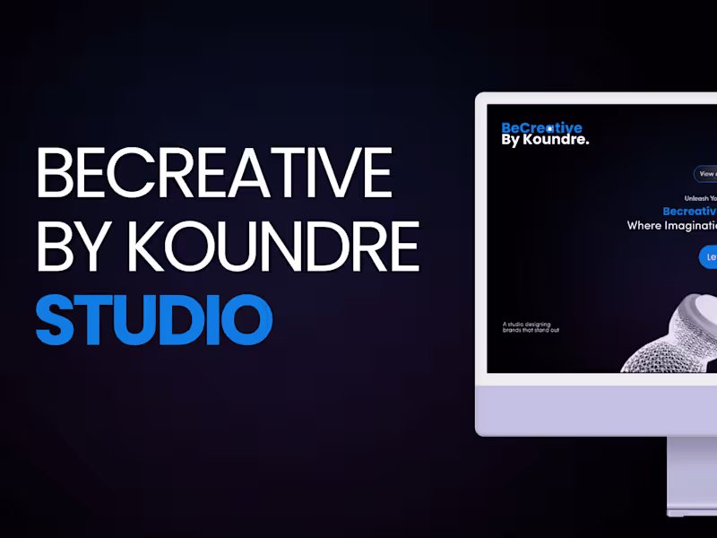 Cover image for UX/UI Website Becreative Studio 