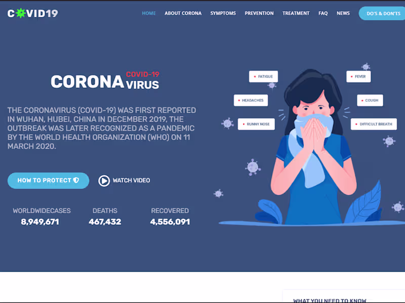 Cover image for COVID19 Landing Page