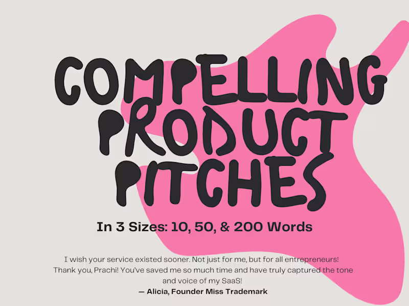 Cover image for Crafting Compelling Product Pitches: 10, 50, & 200 Words
